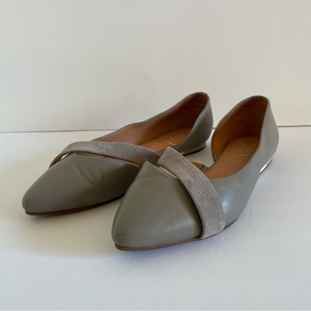 Sava Light Brown/Gray Lennox D’Orsay Flats Size 7